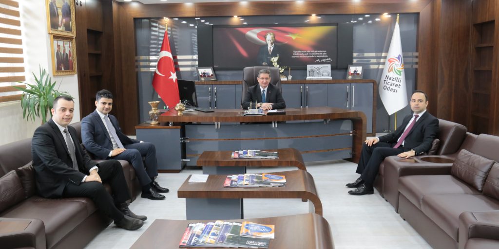 Halkbank Müdürü Yeşilbaş Başkanımız Nuri Arslan ‘ı Ziyaret Etti.