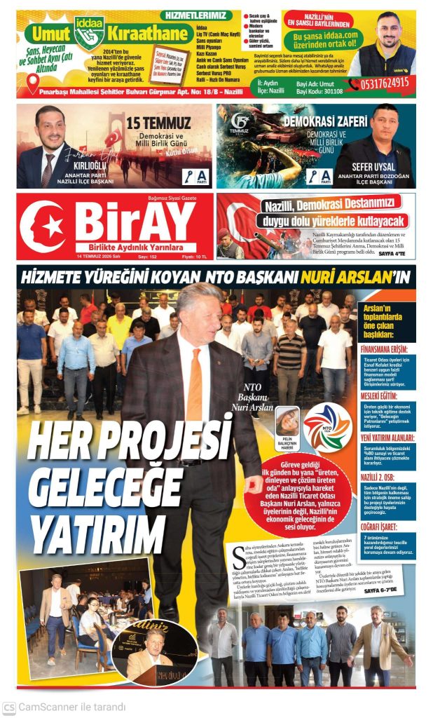 Nuri Arslan Nazilli’nin Ekonomik Geleceğinin de Sesi Oluyor